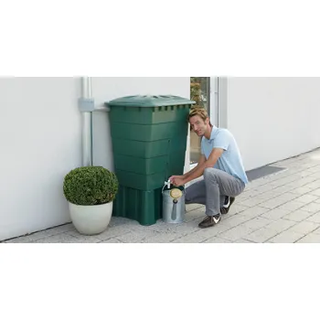 Plastová nádrž RHIN na dešťovou vodu sud zelený 520 L (Nádrž na dešťovou vodu)