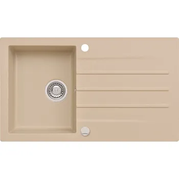 Nerezový dřez Dřez Cortina 130 Beige G55 sítkový odtok 3 1/2, sifon pop-up