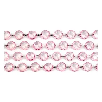 Girlanda diamanty - sv.růžové - 1 m