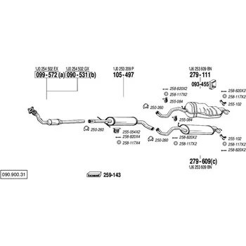 Katalyzátor katalyzátor Bosal 090-531