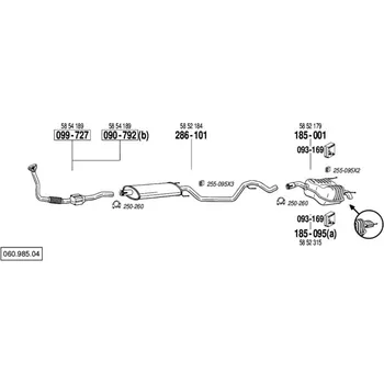 Katalyzátor katalyzátor Bosal 090-792