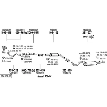 Katalyzátor katalyzátor Bosal 090-740
