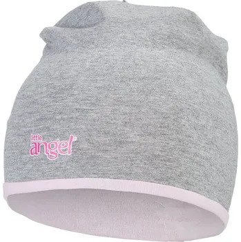 Čepice LITTLE ANGEL Čepice podšitá Outlast® šedý melír/růžová baby vel. 2 | 39-41 cm