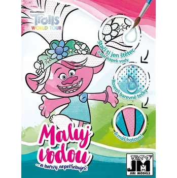 omalovánky Jiri Models Maluj vodou Trollové 2 omalovánky
