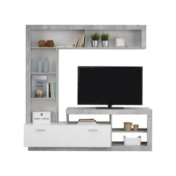 Obývací stěna FI Obývací stěna Jonas Beton/Bílá