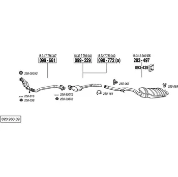Katalyzátor katalyzátor Bosal 099-661