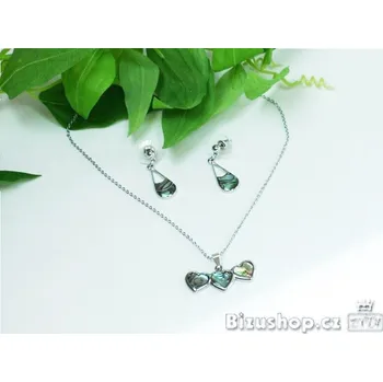 Náhrdelník Řetízek se srdíčky s přírodní perletí 6156