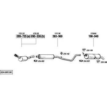 Katalyzátor katalyzátor Bosal 090-536