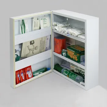 Lékárnička Kovová lékárnička s těsněním proti prachu, na stavby