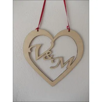 Zahradní dekorace DCH SRDCE S MONOGRAMY