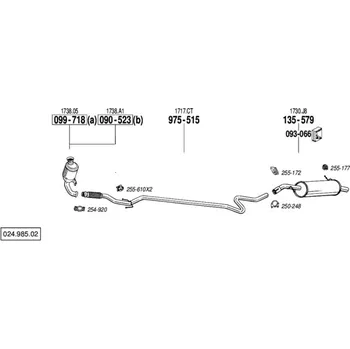 Katalyzátor katalyzátor Bosal 099-523