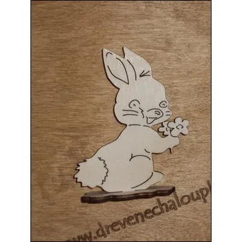 Zahradní dekorace DCH Zajíc s květinami na podstavci