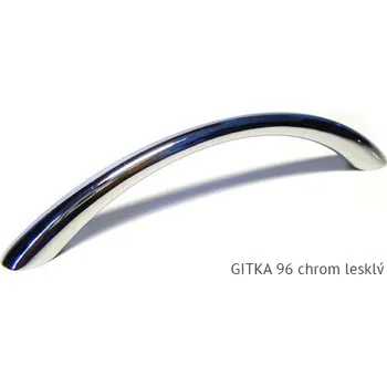 Nábytkové kování kovová úchytka GITKA 96,128 Varianta: GITKA 96 chrom lesklý