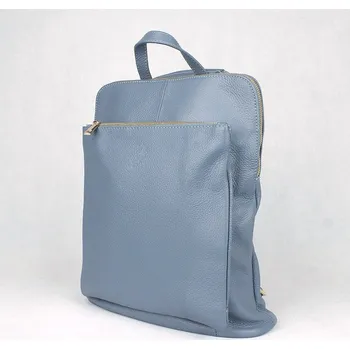 Kabelka Modrý kožený batoh/crossbody kabelka no. 21 o obsahu cca. 7 l