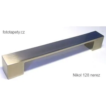 Nábytkové kování kovová úchytka NIKOL 128,160,192 Varianta: NIKOL 128 nerez