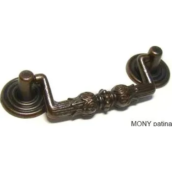 Nábytkové kování kovová úchytka MONY sklopná 70 Varianta: MONY 70 patina