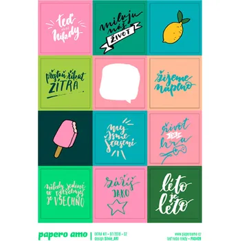samolepka Papero amo - Samolepky arch - EXTRA KIT 07-18 / Teď nebo nikdy