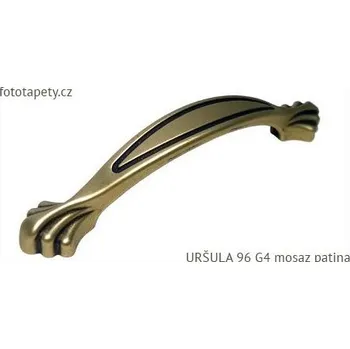 Kovová úchytka URŠULA 96 Varianta: URŠULA 96 mosaz patina