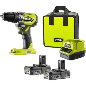 Ryobi R18PD5-220S - aku 18 V bezuhlíková příklepová vrtačka plus 2x 2Ah baterie plus nabíječka ONE plus