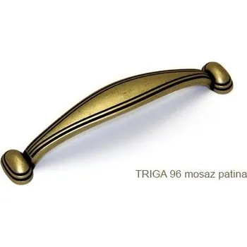 Nábytkové kování kovová úchytka TRIGA 96 Varianta: TRIGA 96 mosaz patina