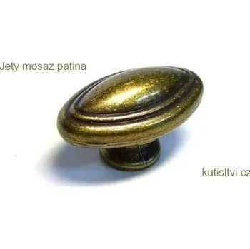 kovový knopek JETY mosaz patina
