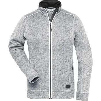 Dámská mikina Daiber Dámská mikina Knitted Workwear Fleece SOLID JN897 Barva: Bílý melír - Carbon, Velikost: L