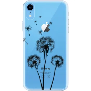 Pouzdro na mobilní telefon Odolné silikonové pouzdro iSaprio - Three Dandelions - black - iPhone XR