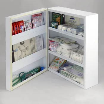 Lékárnička Kovová lékárnička s těsněním proti prachu, na popáleniny