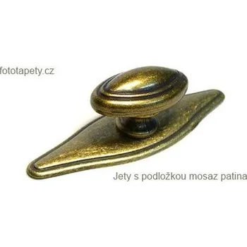 kovový knopek JETY s podložkou mosaz patina