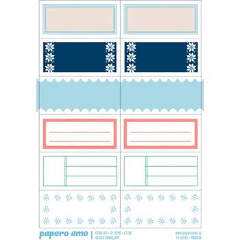 samolepka Papero amo - Samolepky arch - EXTRA KIT 12-18 / Na dárky