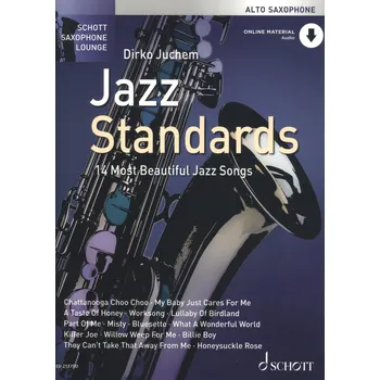 JAZZ STANDARDS + Audio Online / 14 krásných jazzových písní pro altový saxofon a klavír