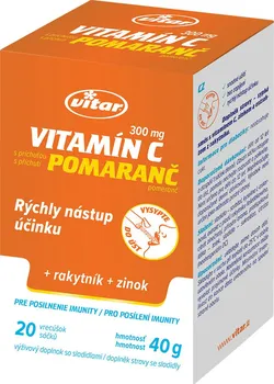 Vitar Vitamín C s příchutí pomeranče 300 mg 20 x 2 g