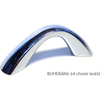 Nábytkové kování kovová úchytka BUMERANG 64,96 Varianta: BUMERANG 64 chrom lesklý