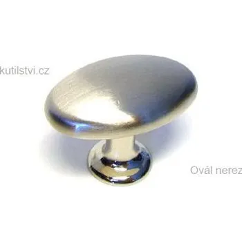 Nábytkové kování kovový knopek OVÁL Varianta: OVÁL nerez