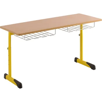 Zahradní lavice NVT Školní lavice dvoumístná DL 41V Velikost: 3-5 - postava 119-176 cm, Barva kovu: RAL 3020 - červená