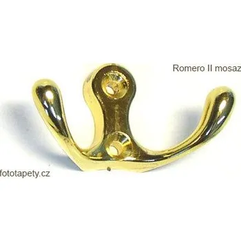 Věšák kovový věšák ROMERO II Varianta: věšák ROMERO II mosaz