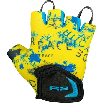 Cyklistické rukavice R2 Rukavice dětské VOSKA žluté krátké 4Y