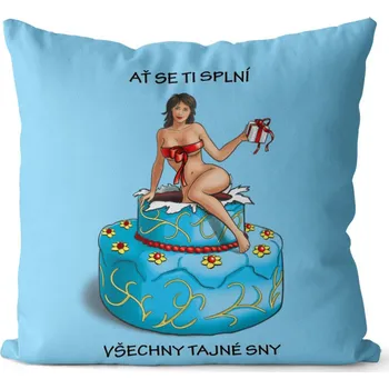 Dekorativní polštářek Polštářek Tajné sny – žena (Velikost: 40 x 40 cm)