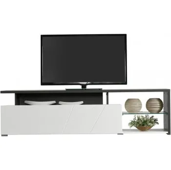 Televizní stolek Televizní stolek Alaric - bílá/dub černý