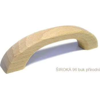 Nábytkové kování dřevěná úchytka ŠIROKÁ 96, doprodej Varianta: ŠIROKÁ 96 buk přírodní