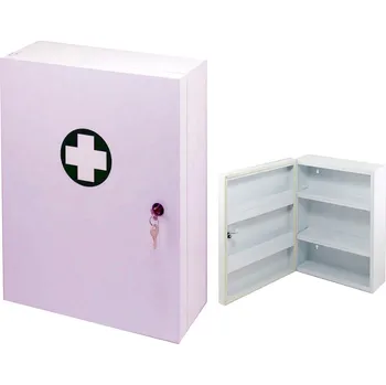 Lékárnička Kovová lékárnička s těsněním proti prachu, bez náplně