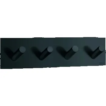 Držák na ručník SMEDBO BESLAGSBODEN BB1096 design. čtyřháček samolepící-MATNÁ ČERNÁ-délka 180 mm
