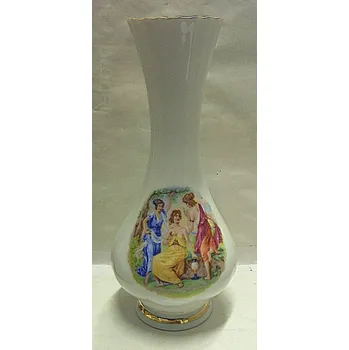 Váza Váza Tři gracie bílý porcelán zlacená česká výroba 22F 90