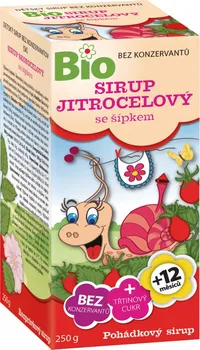 Přírodní produkt Mediate Pohádkový sirup jitrocelový se šípkem Bio 250 g