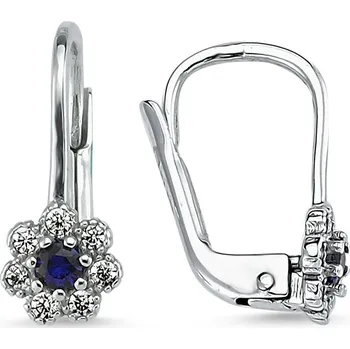 Náušnice Lillian Vassago Dětské patentové náušnice kytička s barevnými zirkony LLV66-KGER022