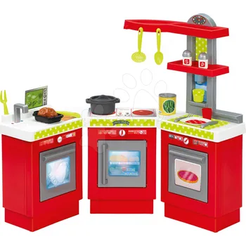 Dětská kuchyňka Kuchyňka 3 Modules 100% Chef Écoiffier třídílná s 21 doplňky od 18 měsíců