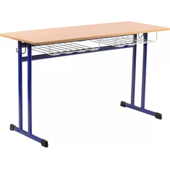 Zahradní lavice NVT Školní lavice dvoumístná DL 21 Velikost: 7 - postava 174-207 cm, Barva kovu: RAL 9003 - bílá