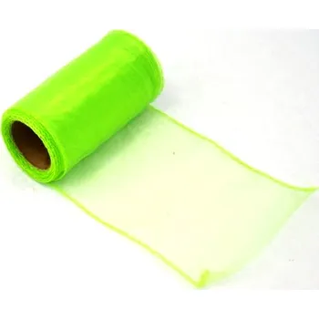 Stuha Organza stuha 10 cm/ 9 m - jarní zelená