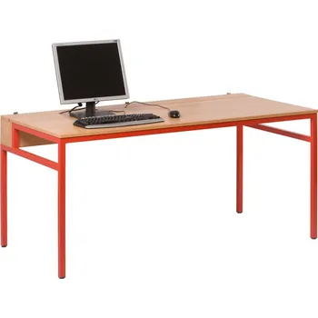 Psací stůl NVT Počítačový stůl S 15 Velikost: 5 - postava 146-176 cm, Barva kovu: RAL 1018 - žlutá