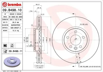 Brzdový kotouč Brembo 09.B498.10